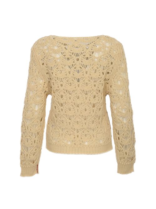 Maglia Joyce in lana infeltrita effetto pizzo Liviana Conti | L5WA74A10-2